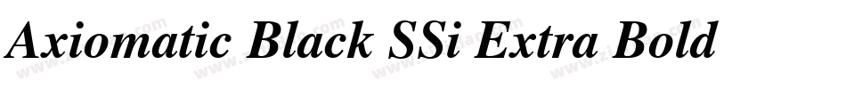 Axiomatic Black SSi Extra Bold字体转换